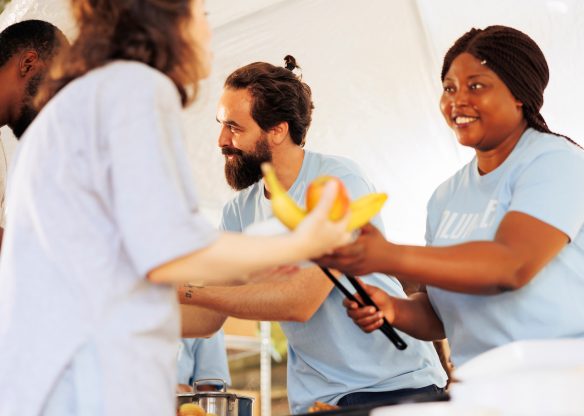 Non-profit organization helps the needy